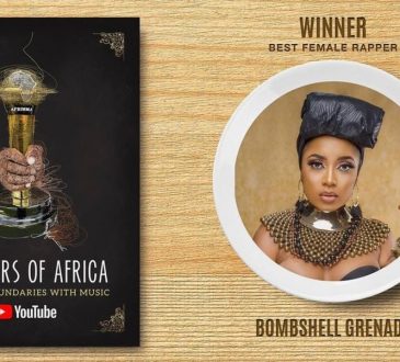 Bombshell Grenade wins AFRIMA Award in Nigeria for Best Female Rapper in Africa